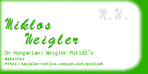 miklos weigler business card